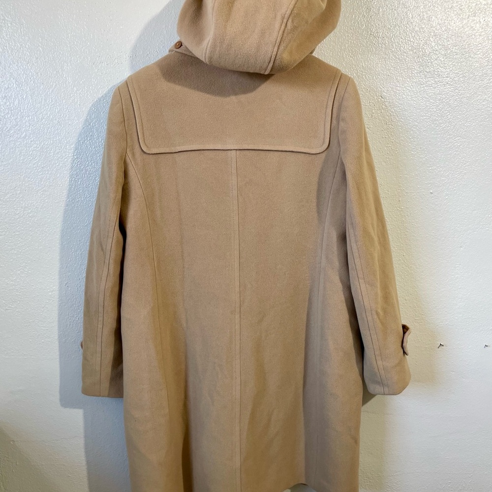 VTG Lauren Ralph Lauren Wool Cashmere Toggle Duffle Coat Womens Sz 12 Hooded Lng - Picture 3 of 16